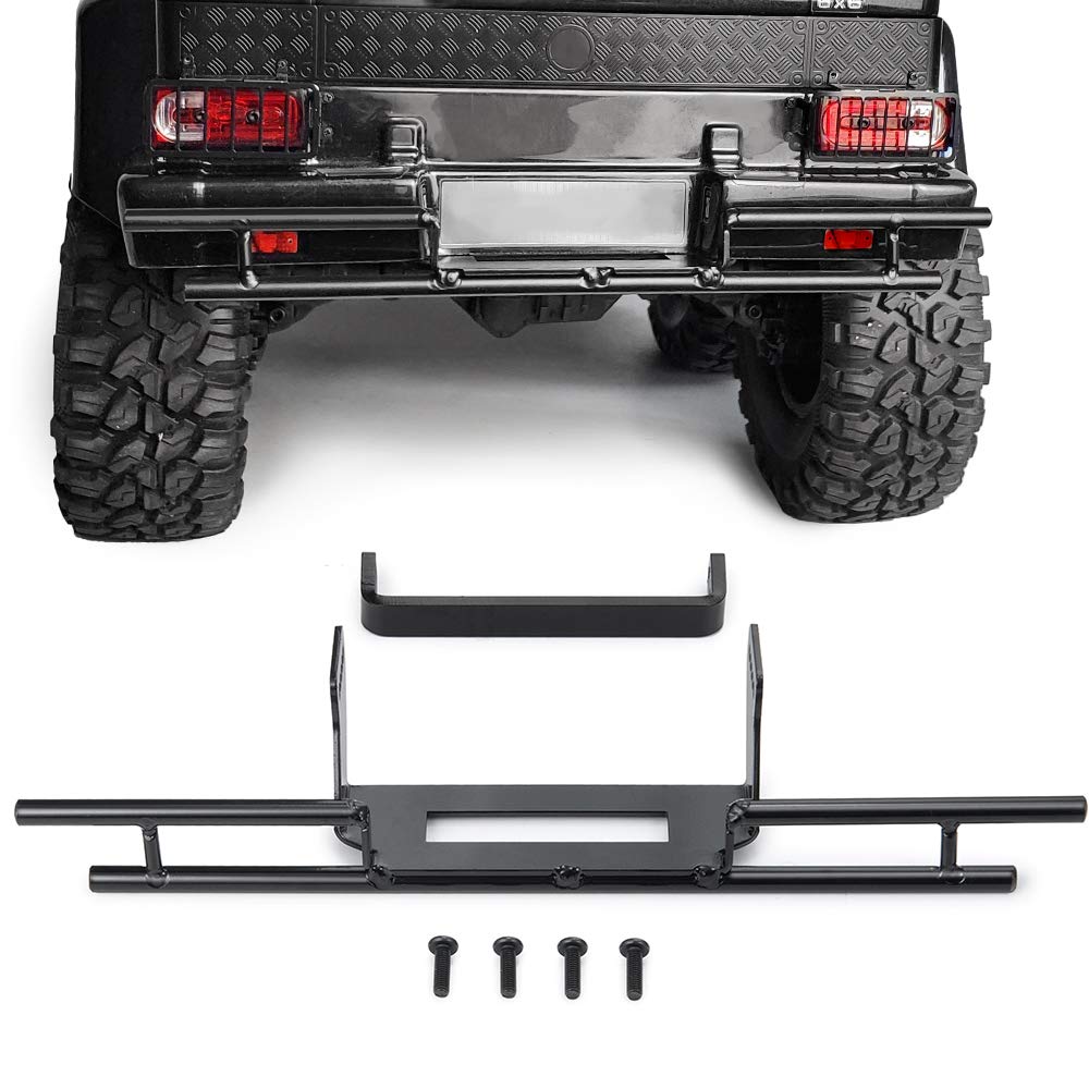 XUNJIAJIE Metal Rear Bumper Rear Bumper for TRX6 6x6 1/10 RC Crawler Car Upgrade Parts, Black - Image 3