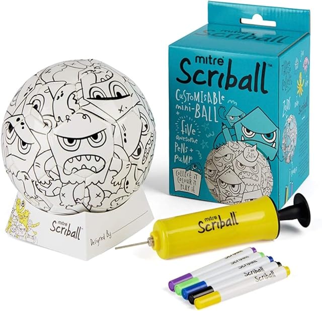 Mitre Scriball Ooodles, Customizable Mini Football, Ideal Gift For All Occasions One Size