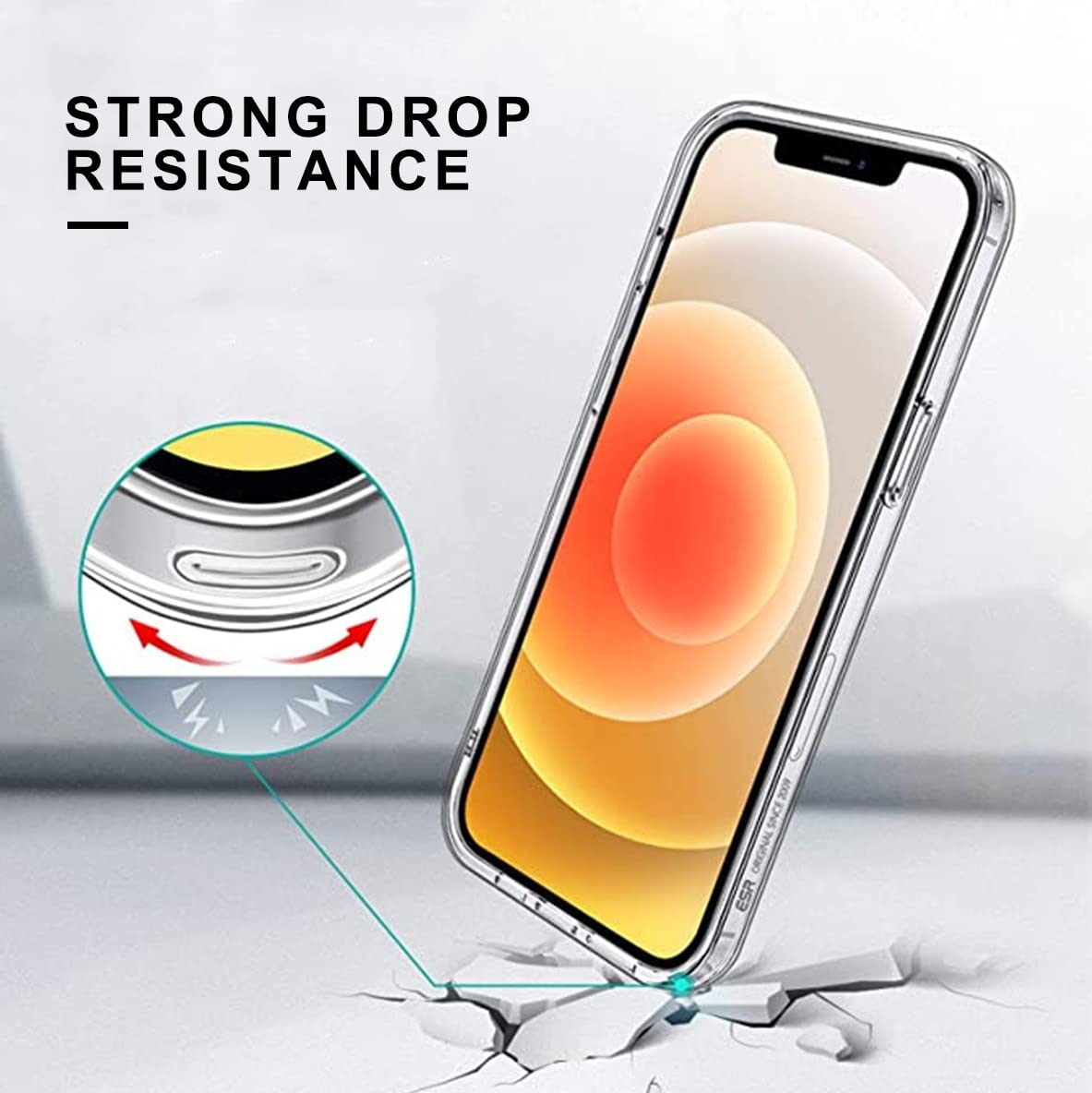 AICase Cover trasparente per iPhone 12 Mini con cerchio magnetico integrato per iPhone 12 Mini 5.4 2020