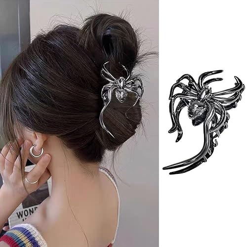 Pinzas de metal para el cabello de Halloween, pinzas de tiburón araña, lindo soporte para cola de caballo, pinzas para el cabello de Halloween,
