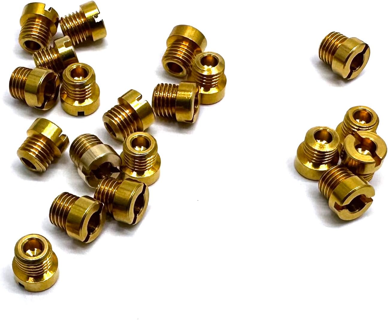 Holley Carb Carburetor 1/4-32 Main Jets Kit The aperture size is:40 41 42 43 44 45 46 47 48 49,10 sets in total, 2 pcs per size,Thread size: 1/4"-32 Fits Holley 2010,2300,4010,4011,4150,4160,4500