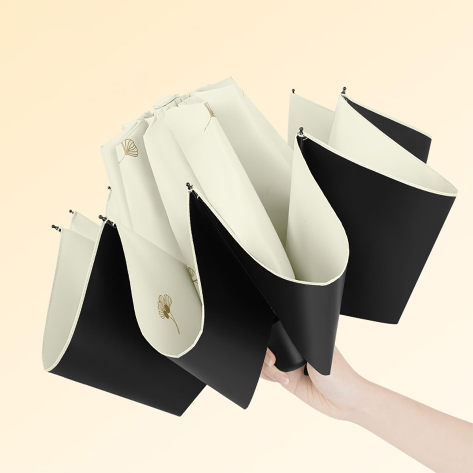 10ribs Umbrel de voyage à vent, parapluie portable et compact pour sac à dos, parapluie sol