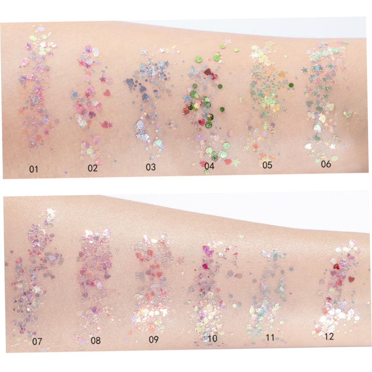 minkissy Set Da 3 Pezzi vistoso gel di paillettes per il corpo Shinequin truccarsi gel di paillettes per il trucco bglossy gel di paillettes per il viso gel per il corpo glitterato