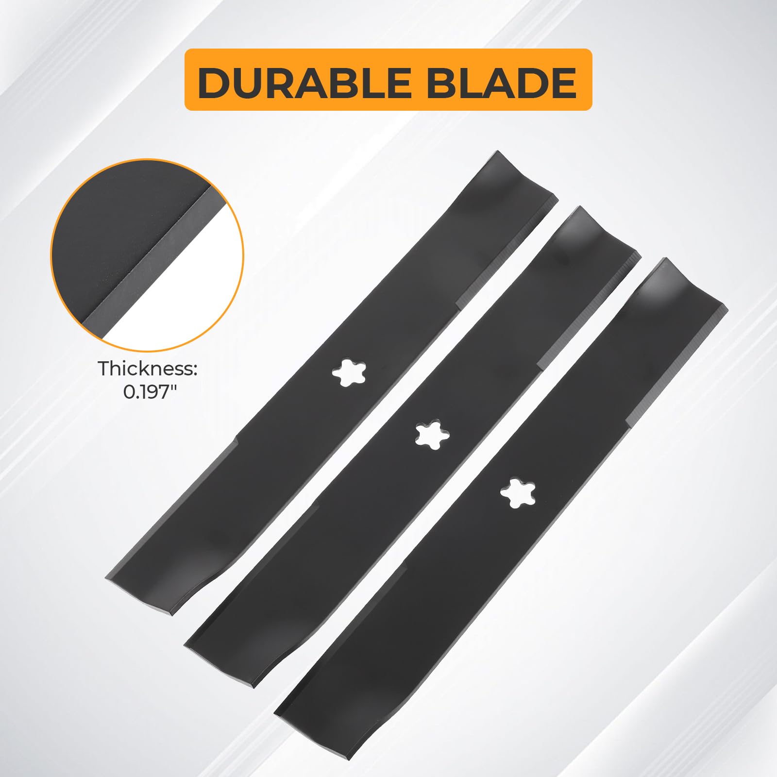 Kit di lame per tosaerba per tosaerba EZ 5221, EZ 5221 KAA, EZ 5224, EZ 5224 BF, EZ 5225, ricambio numero 539112079, nero