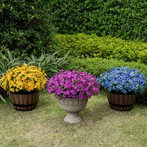 Lnoicy 20 Bundles Artificial Fake Flowers for Outdoor Faux Eucalyptus Flowers for Home Decoration,Fake Plants UV Resistant for Porch/Garden（Fuchsia） — view 6