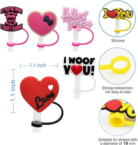 Miniatura 71 de Straw Cover Cap for Stanley Cup,Straw Topper Compatible for 30&40 Oz Tumbler with Handle,10mm 0.4in Dust-Proof Reusable Straw Tips Lids,Straw Tip