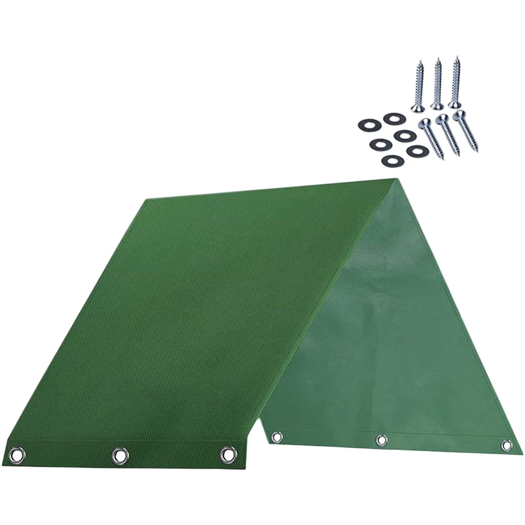 Playset Canopy - Toldo de repuesto de 90 x 43 pulgadas, 600D, lona de repuesto con ojales y tornillos de montaje, resistente al agua y al sol para todas las estaciones, parasol verde para casa