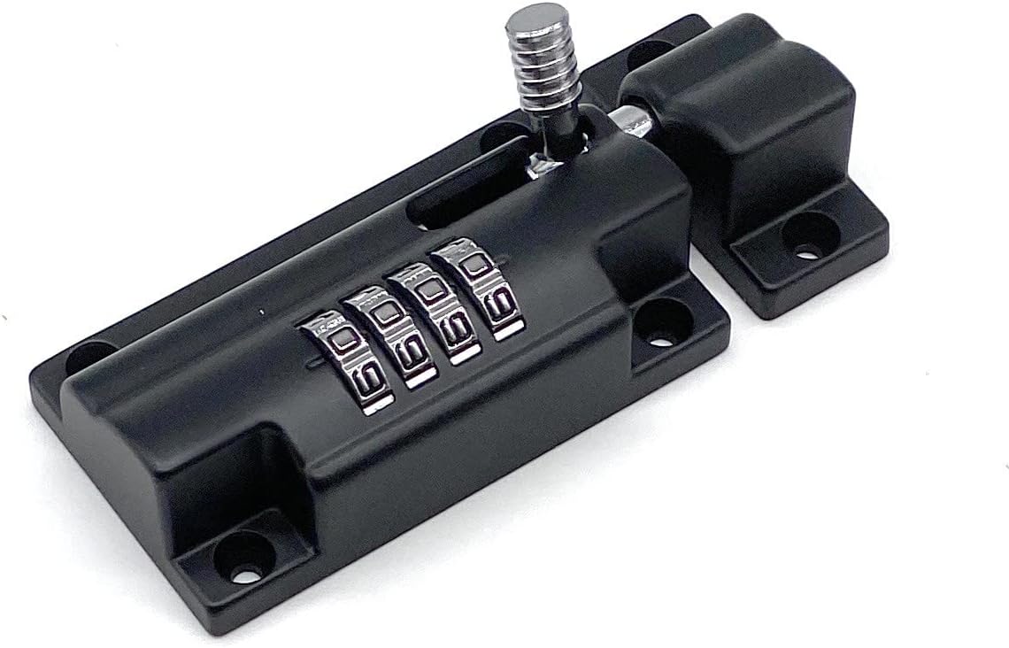 Keyless Gate Lock, 4-Digit Sliding Barrel Bolt Security Lock for Fences, Sheds, or Cupboards