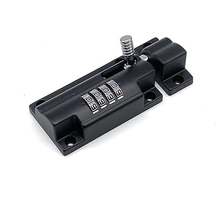 Vault Locks 4 Digit Set Your Own Combination Sliding Barrel Bolt Lock, Black