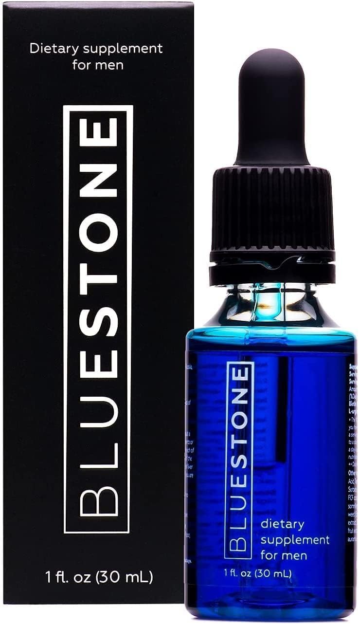Bluestone Premium Drops for Men | Ashwagandha & L Arginine | Natural Saw Palmetto | for Mood Boost & Energy Support - 1fl.Oz (30ml) | 1 Pack
