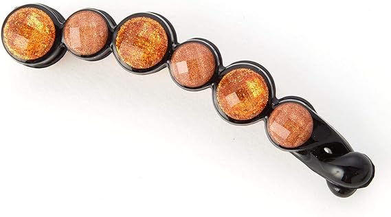 Amazon Co Jp ミッシュキッシュ バナナクリップ ヘアアクセサリー ヘアアクセ ヘアアレンジ ラメバナナクリップ サークル シンプル キラキラ ヘアクリップ 髪留め 普段使い 4516 397 ブラック オレンジ ジュエリー