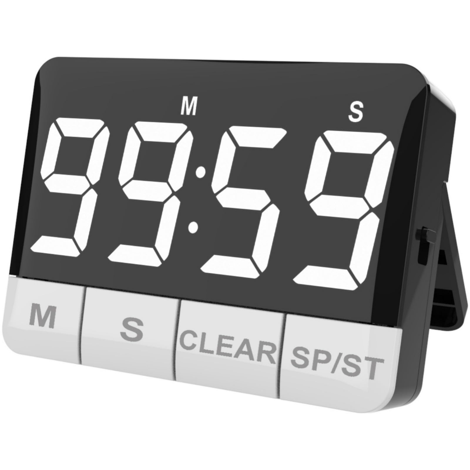Large Display Digital Timer with Base Kitchen Timer for Kitchen Work & Classroom Countdown Stopwatch Clock Clock