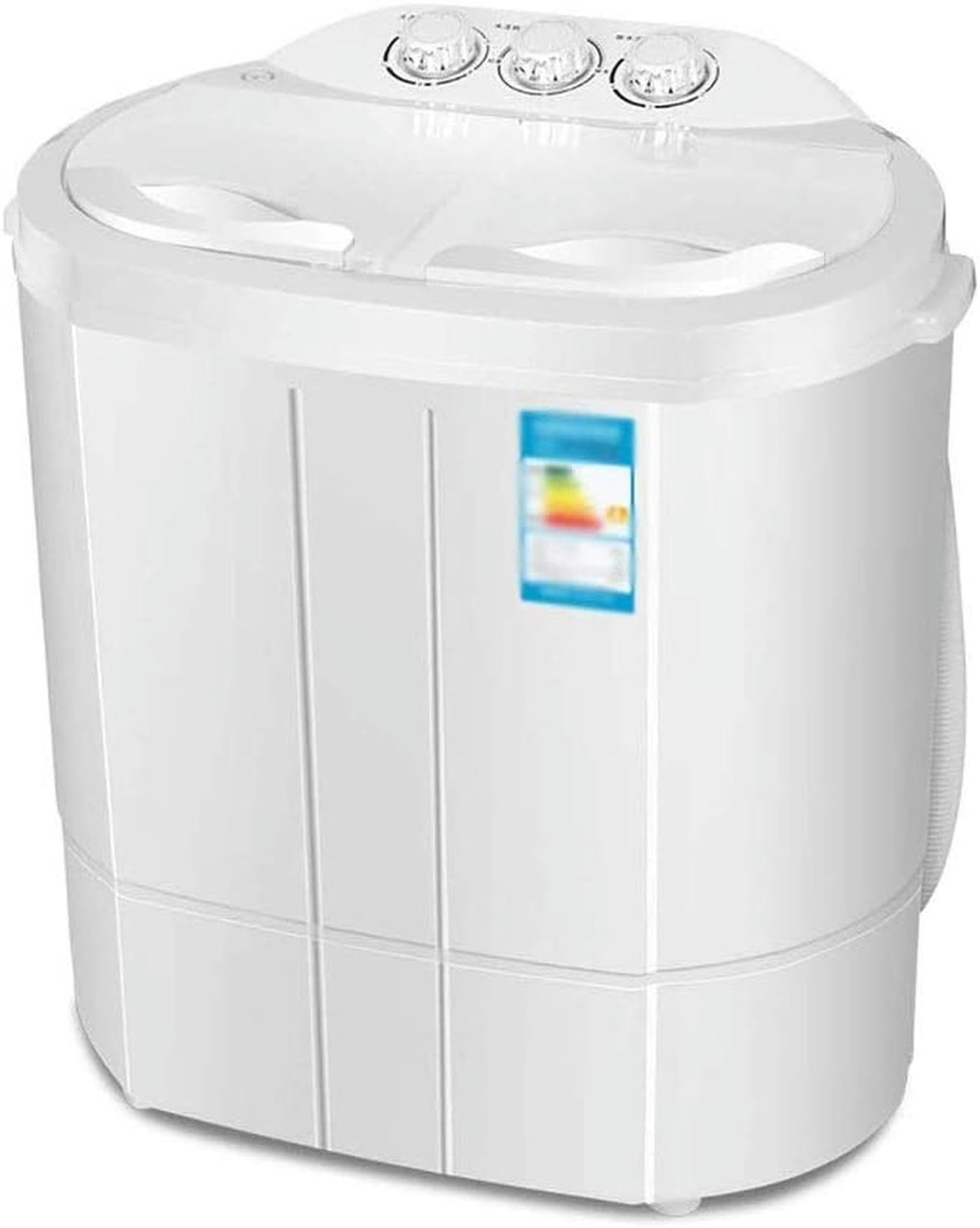 Mini lavadora portátil de doble tina para apartamentos de estudiantes, diseño compacto, eficiente y ligera, ideal para espacios pequeños y fácil de usar, capacidad de 9 libras