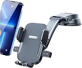 Adunsiaoto Universal Mobile Phone Holder Car, Mobile Phone Holder Car Ventilation, Car Mount 360° Rotatable, Suction Cup, Waterfall Car Phone Holder for Windscreen (Sunburst)