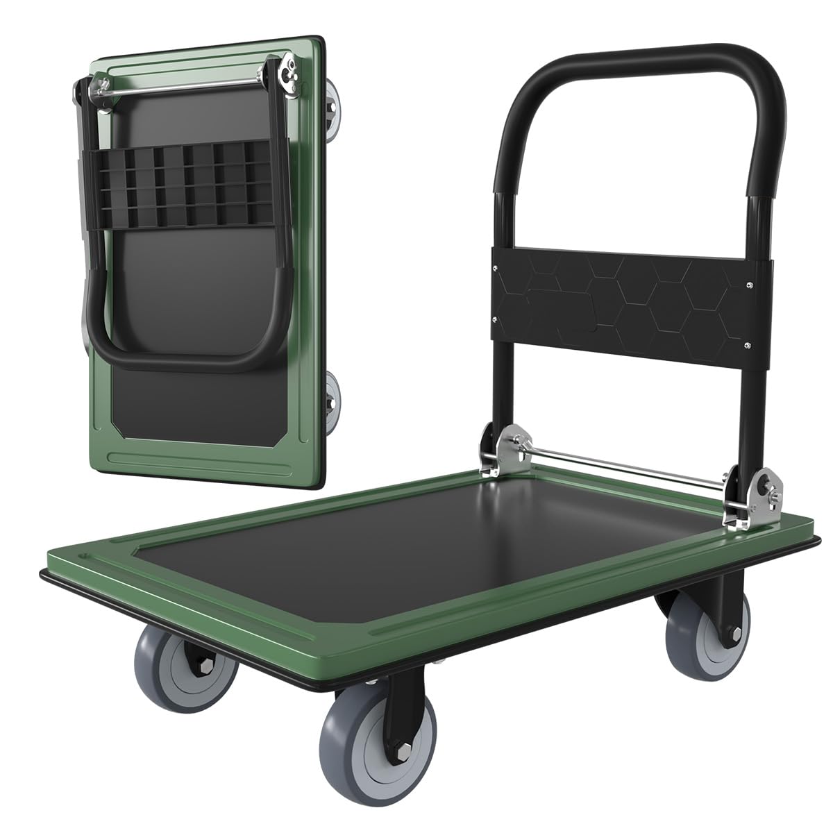 WUD Folding Push Cart - 1100 lb Capacity -10
