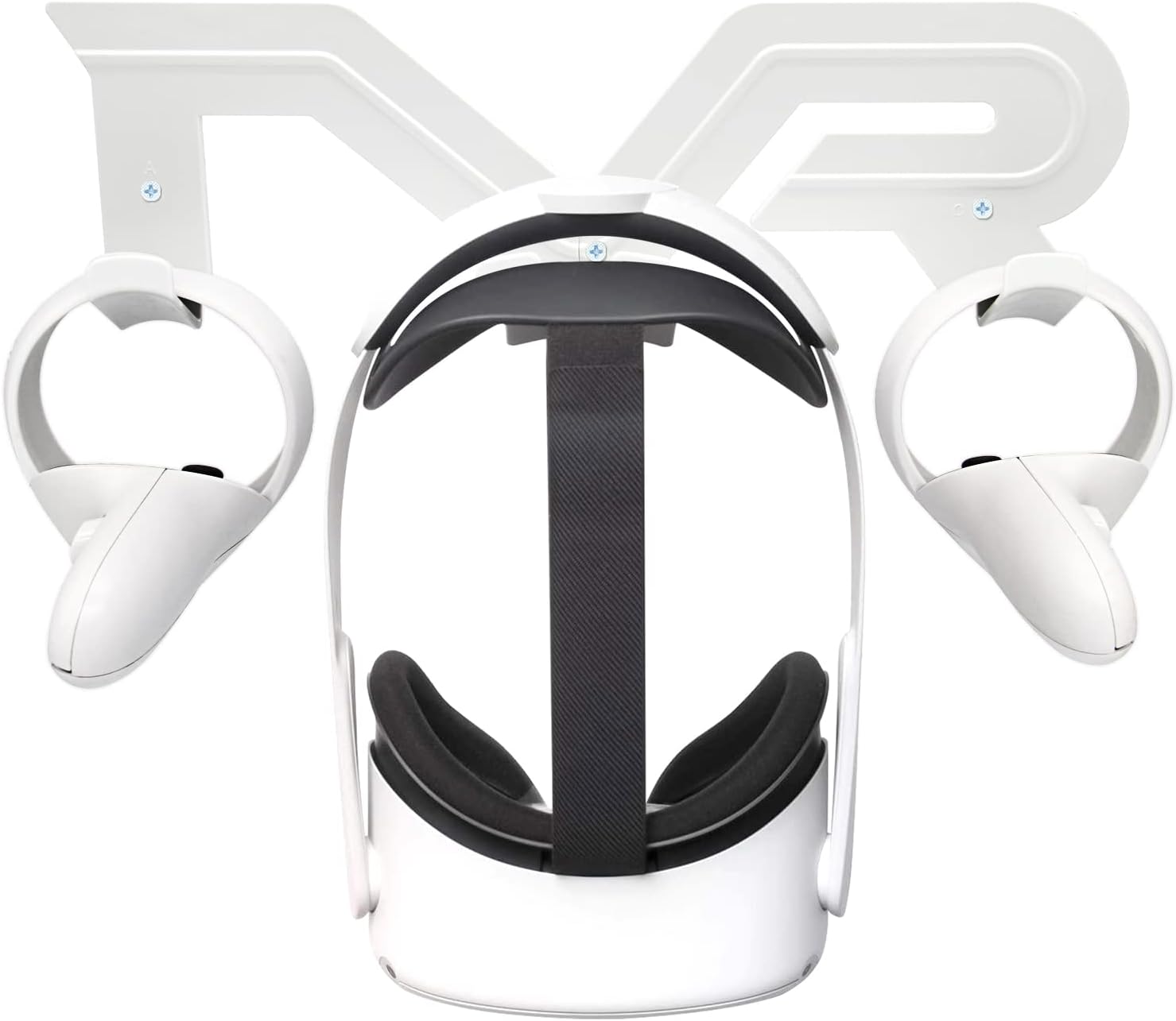 Wall Mount Storage Hook Stand VR Headset with More Devices The Universal Wall Mount Hanger for Oculus Quest2,Oculus Rift-S,HTC ViveVive ProVive Cosmos,HP Reverb G2,Valve Index PSVR (White)