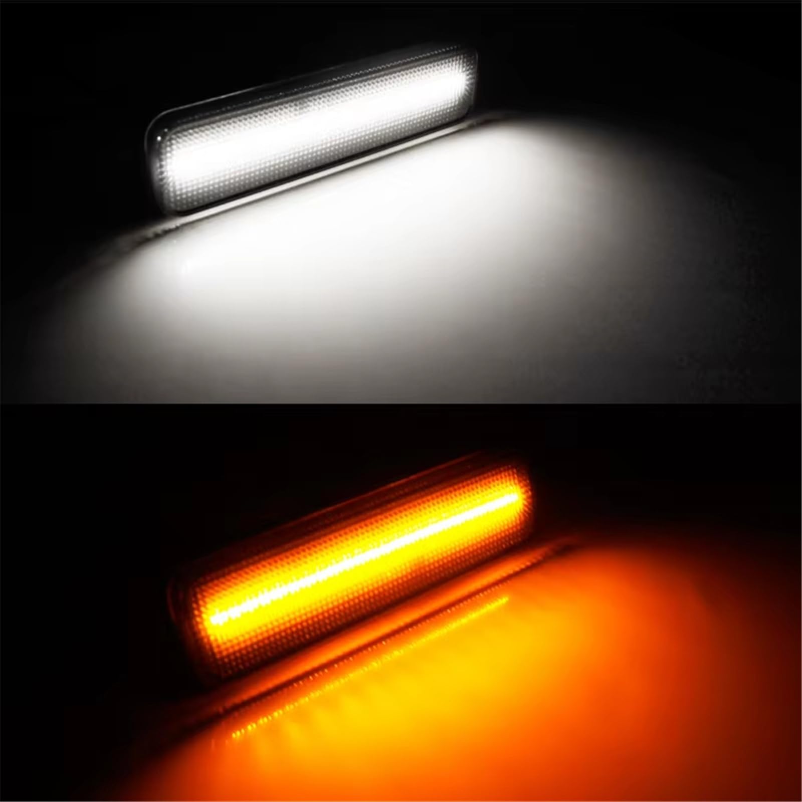 Luci A LED Dinamiche Indicatori Per Dodge Per RAM Per CAMION Per CHARGER D100 D150 D250 2 pezzi Luci di posizione laterali anteriori/Luce di direzione T10 Ambra(Smoked Lens white)