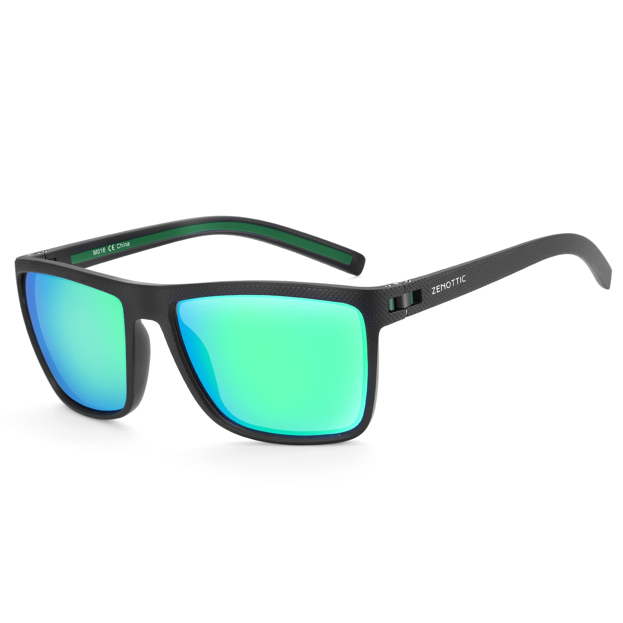 ZENOTTIC Polarisierte Sonnenbrille Herren Leichte TR90 Rahmen UV400 Schutz Quadrat Sonnenbrillen