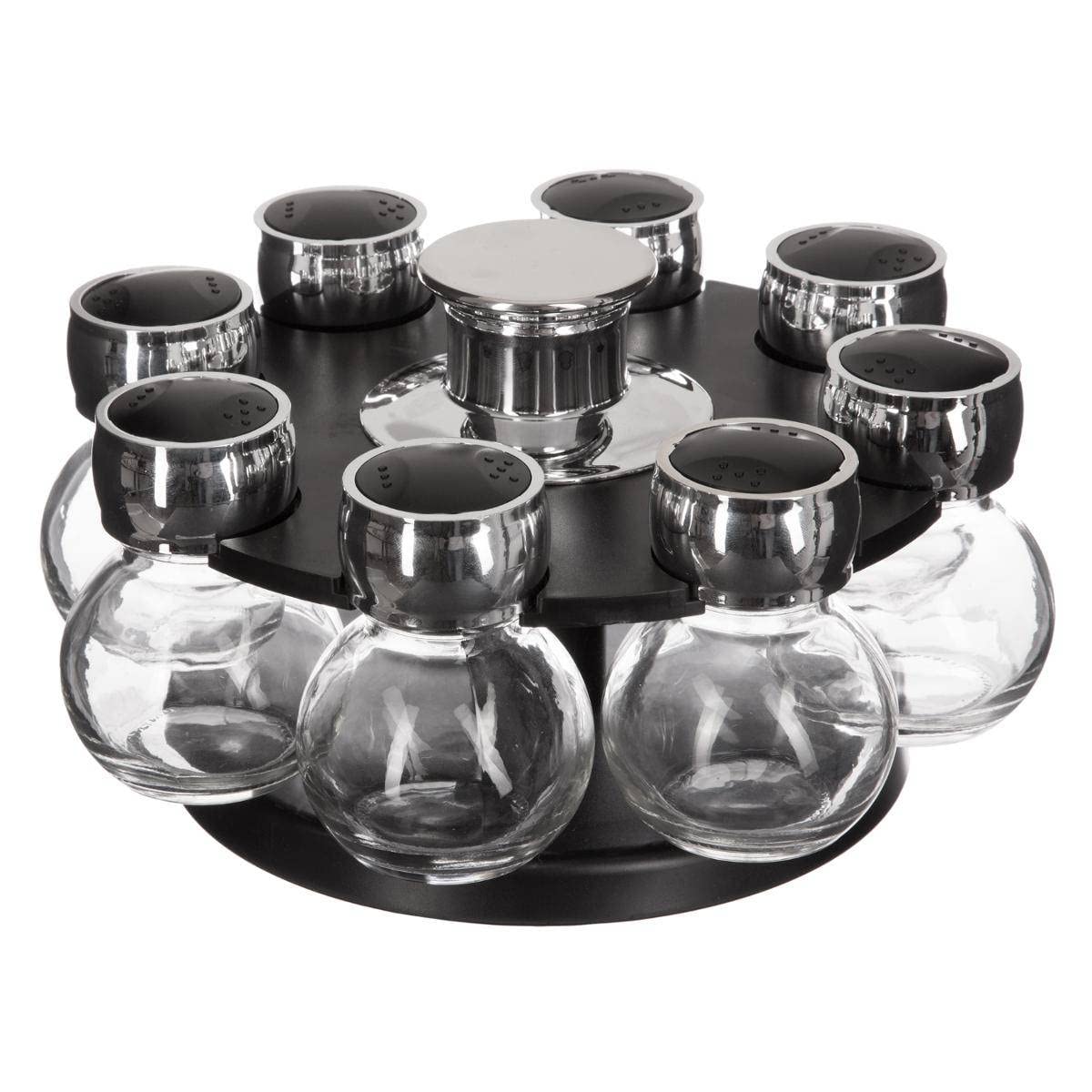 5five Supporto Girevole Per Spezie Con 12 Barattoli In Vetro Inclusi, 15x32 Cm, Porta Spezie Rotante Da Cucina - 4