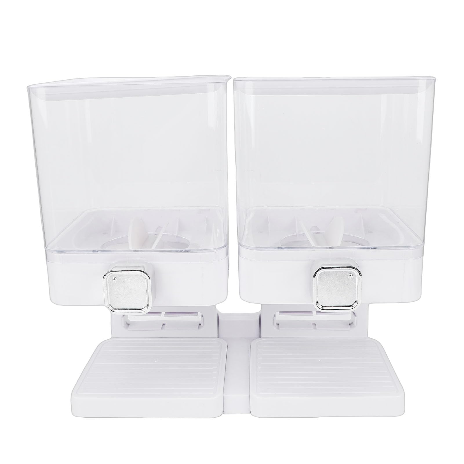 Dispensador de Cereales, 3,7 L, Dispensador de Alimentos Secos PET de Grado Alimenticio, Contenedor de Almacenamiento de Cereales con Perilla Giratoria para Granos de Arroz, Dulces, Granos