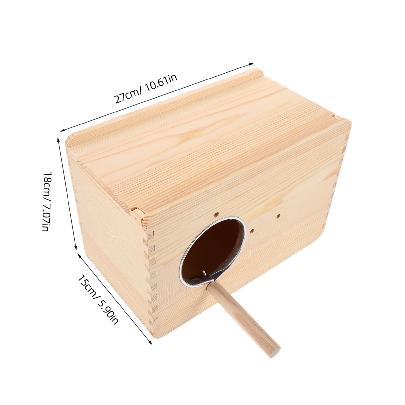 Toddmomy Nido in Legno per Cocorite e Pappagallini Scatola da Allevamento Sicura e Stabile con Liscio per Lovebirds e Calopsitte