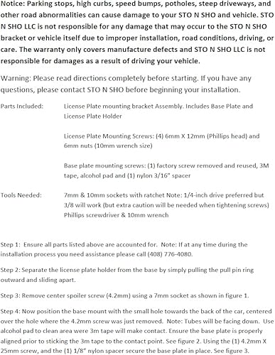 Miniatura 5 de STO N SHO Front License Plate Bracket Compatible with 2021-2024 Ford Mach-E (Except GT)