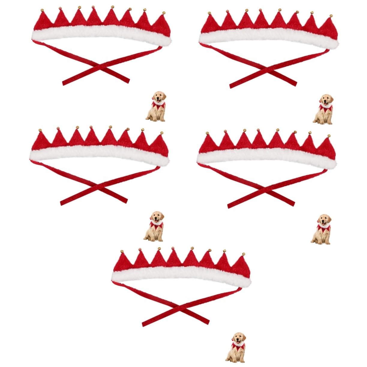 Supvox 5stücke Verstellbares Weihnachts- Für Haustiere Mit Glöckchen Dekoratives Für Hunde Und Für Festliche Anlässe Und Fotoshootings