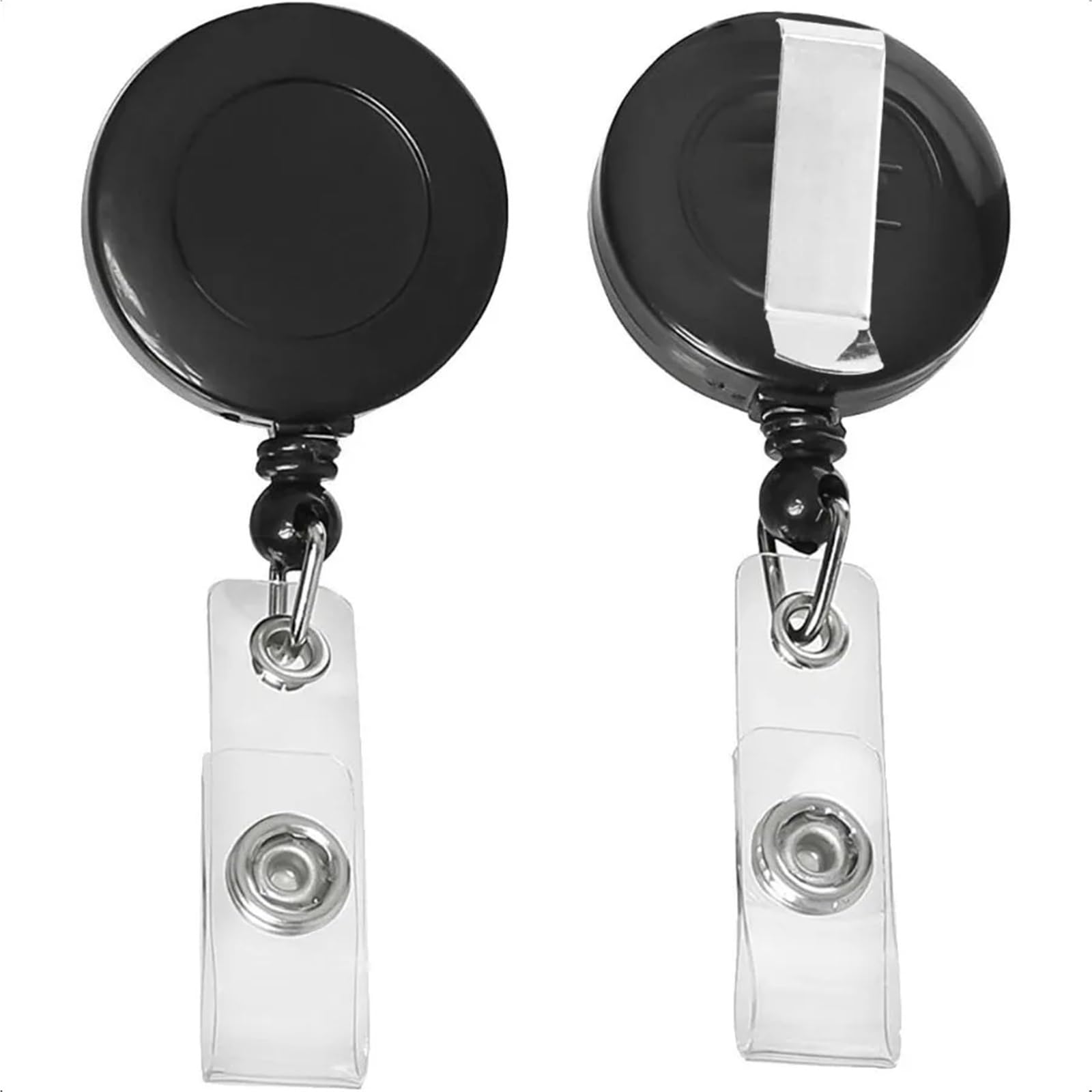100 Pcs Versenkbare Jojo Clips Halter for Hängen ID Karte Name Schlüssel Kette Schwarz Für Schlüssel Kartenhalter