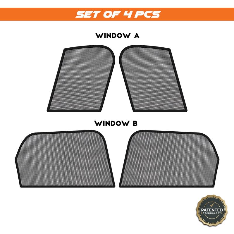 Image of Magnite Magnetic Sun Shades /Curtains - Set of 4pcs (Row A /B) Suitable for Magnite 2020 Onwards