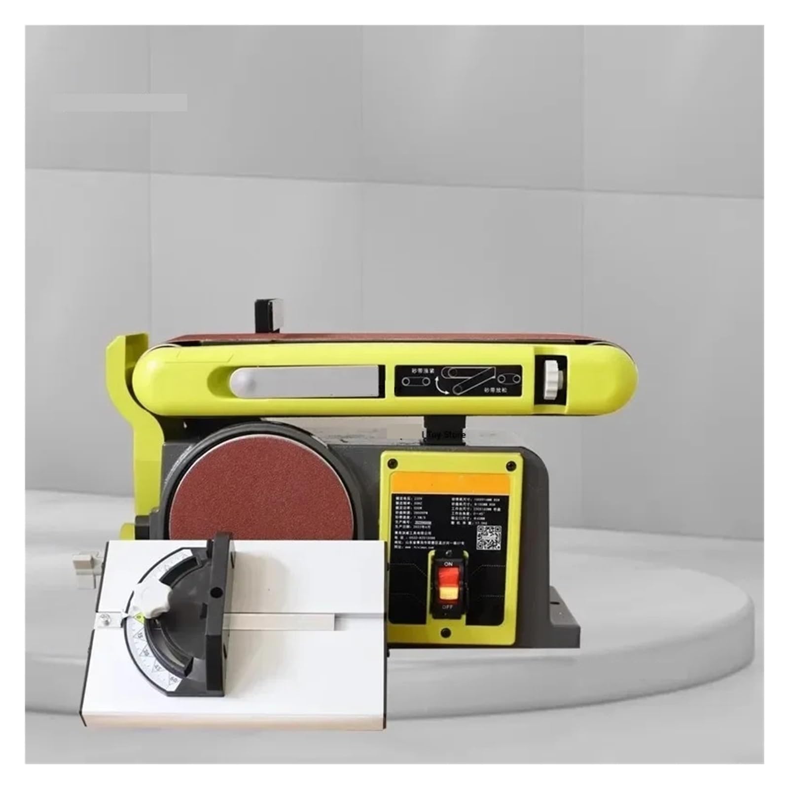 Levigatrice a nastro da 550 W 4X6 pollici 2850 RPM Rettificatrice disegno e lucidatura Tipo tavolo Affilatrice punte da trapano