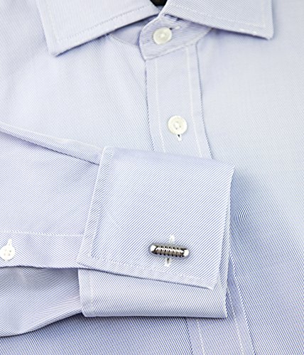 Hoxton London Manchetknopen voor heren, sterling zilver, geribbeld patroon - Image 6