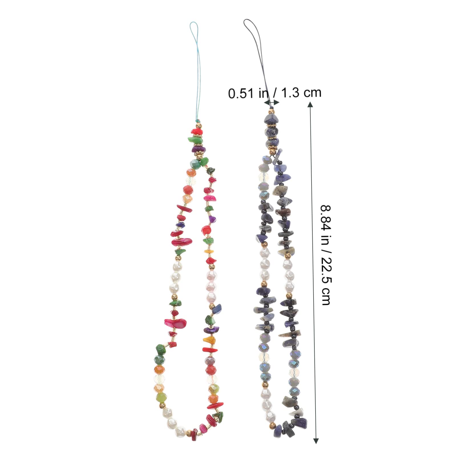 Housoutil 5 Juegos De Lindas Cadenas Para Teléfono Con Cordón Abalorios Para Teléfono Móvil Correa De Muñeca 2 Unidades X 5