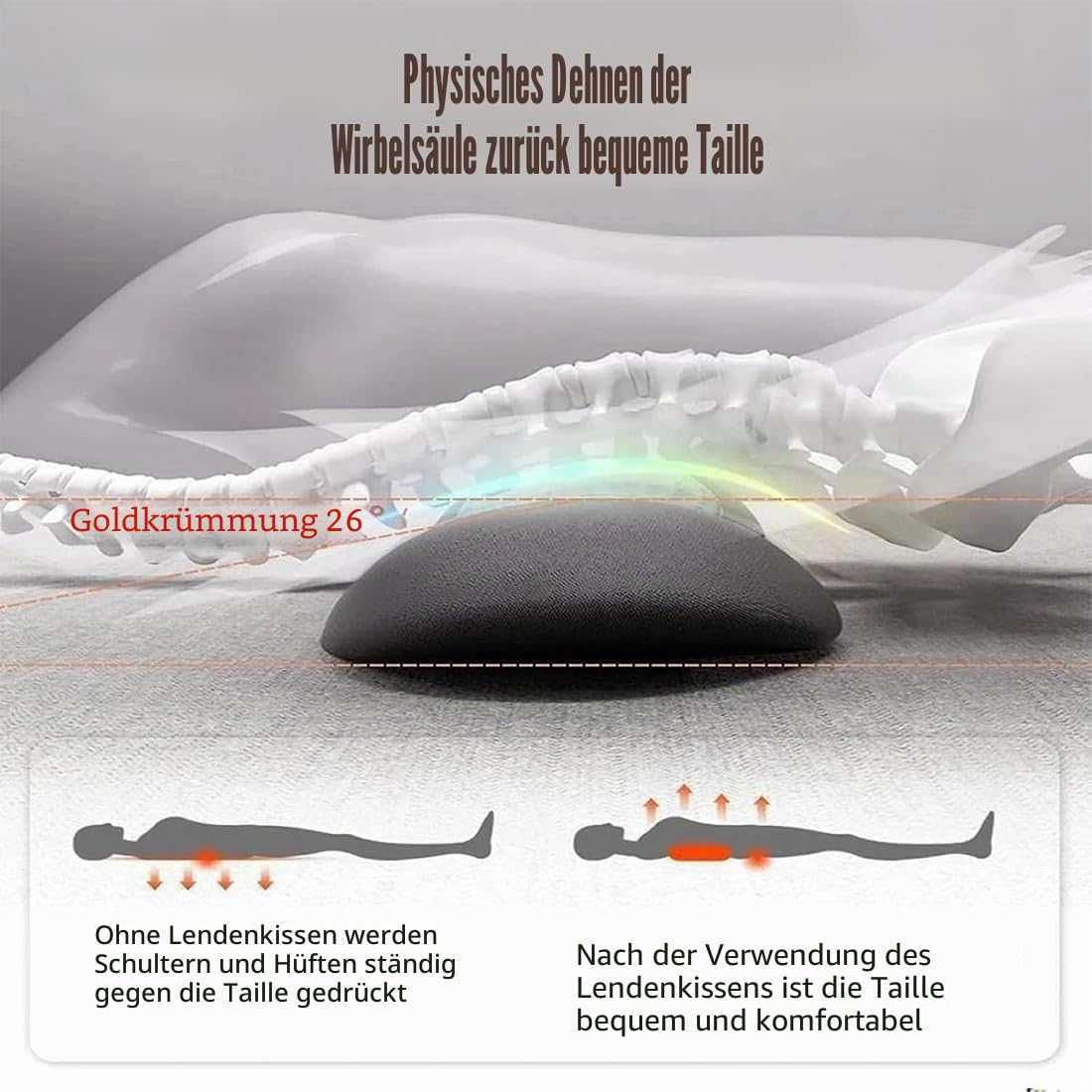 3-in-1-Rückenmassagegerät, Triple-Fusion-Rückenmassagegerät, elektrisches Ischias-Massagegerät mit Vibrationsmassage und Wärmekompresse für Nacken, Schultern und Rücken (Black)