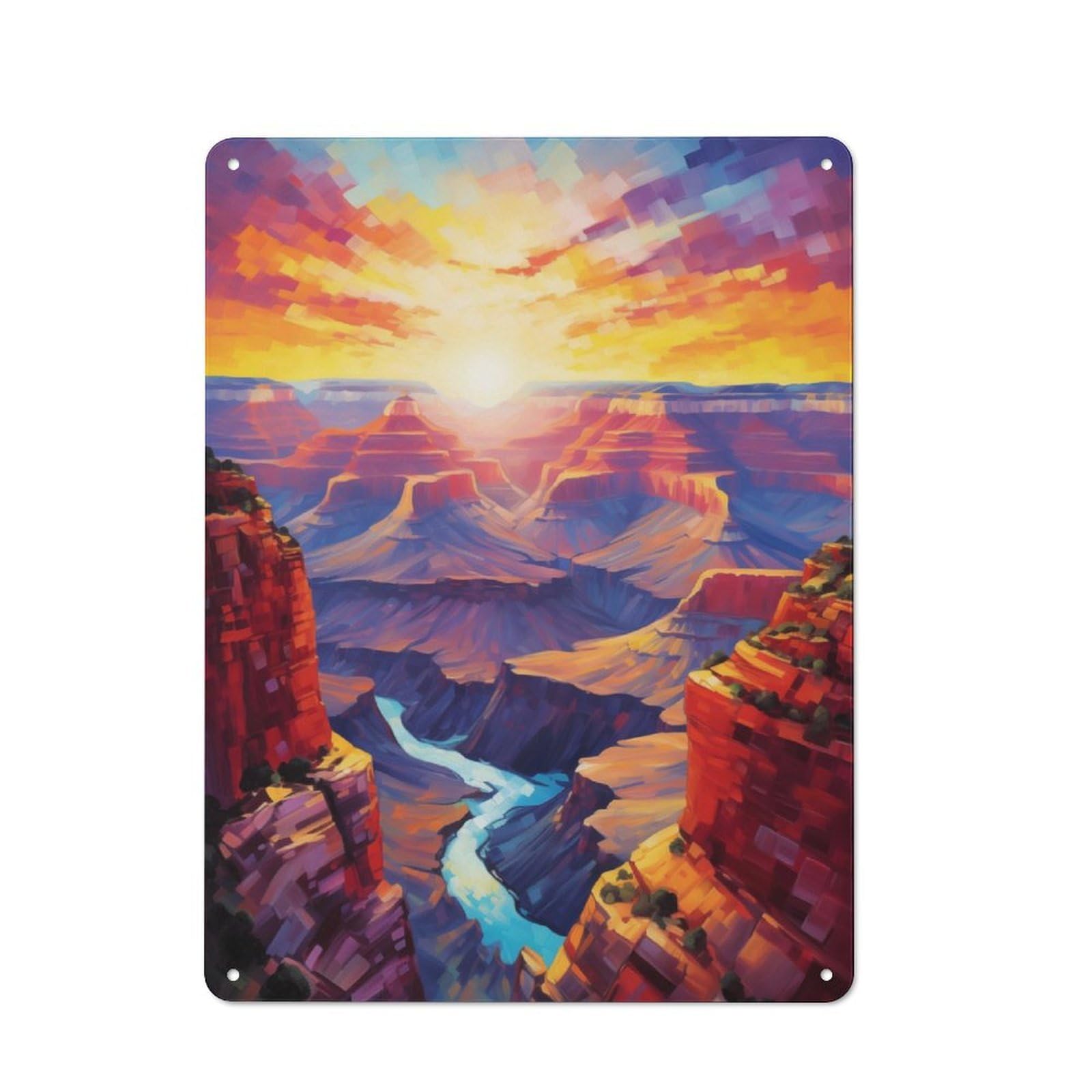 Junmoney Grand Canyon Wonder Tin Sign 40X30cm For Café Or Home Bar, Retro Wall Decor, For Garage, Workshop And Man Cave Decoration