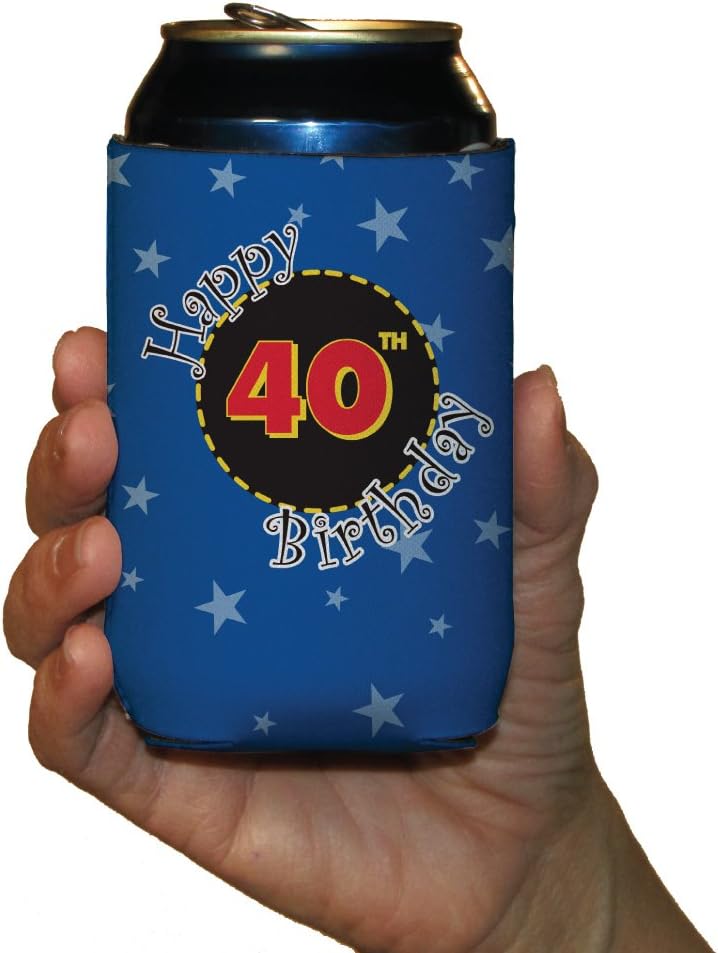 VictoryStore Can and Beverage Coolers - 40th Birthday Party, Set of 6