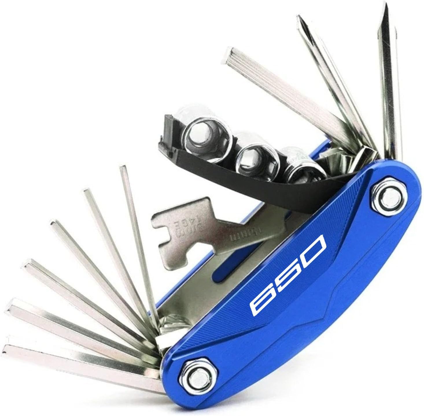 Suitable for VE&RS&YS 650 Ve&rs&ys 650 motorcycle multi-tool portable repair screwdriver set tool accessories (Blue)