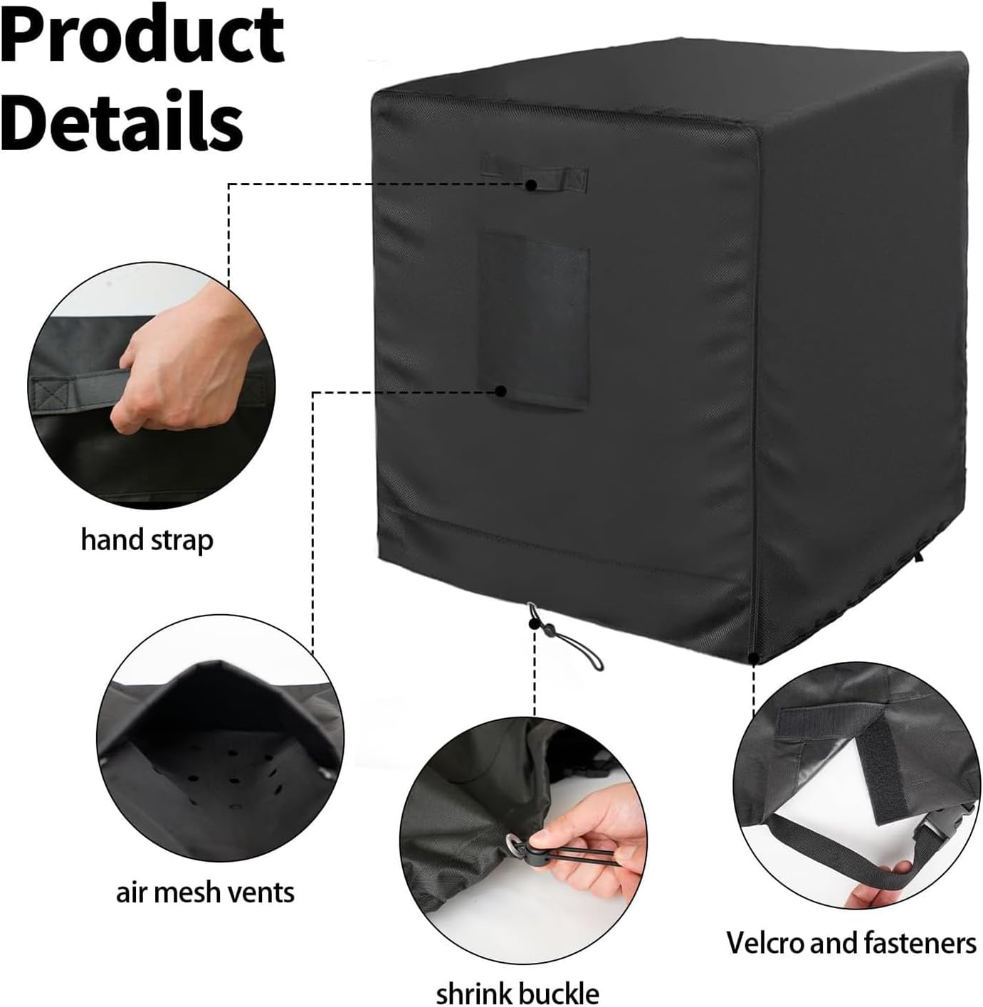 Ac Unit Cover, Waterproof Foldable Protection, Cover with All Weather Design, Ac Shield with Leaf Guard, Unit Shield, Outdoor Accessory for Home Dorm Hotel Apartment