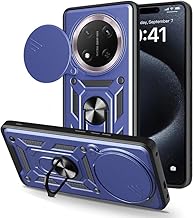 ELICA Honor X9c 5G, Military Grade Protection Phone Case with Slide Camera Cover/Rotation 360 Ring Case for Honor X9c 5G - Blue