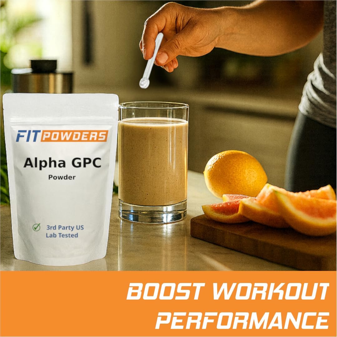 Alpha GPC Powder Supplement (Alpha-GPC Choline Powder) with Scoop (250 Grams)