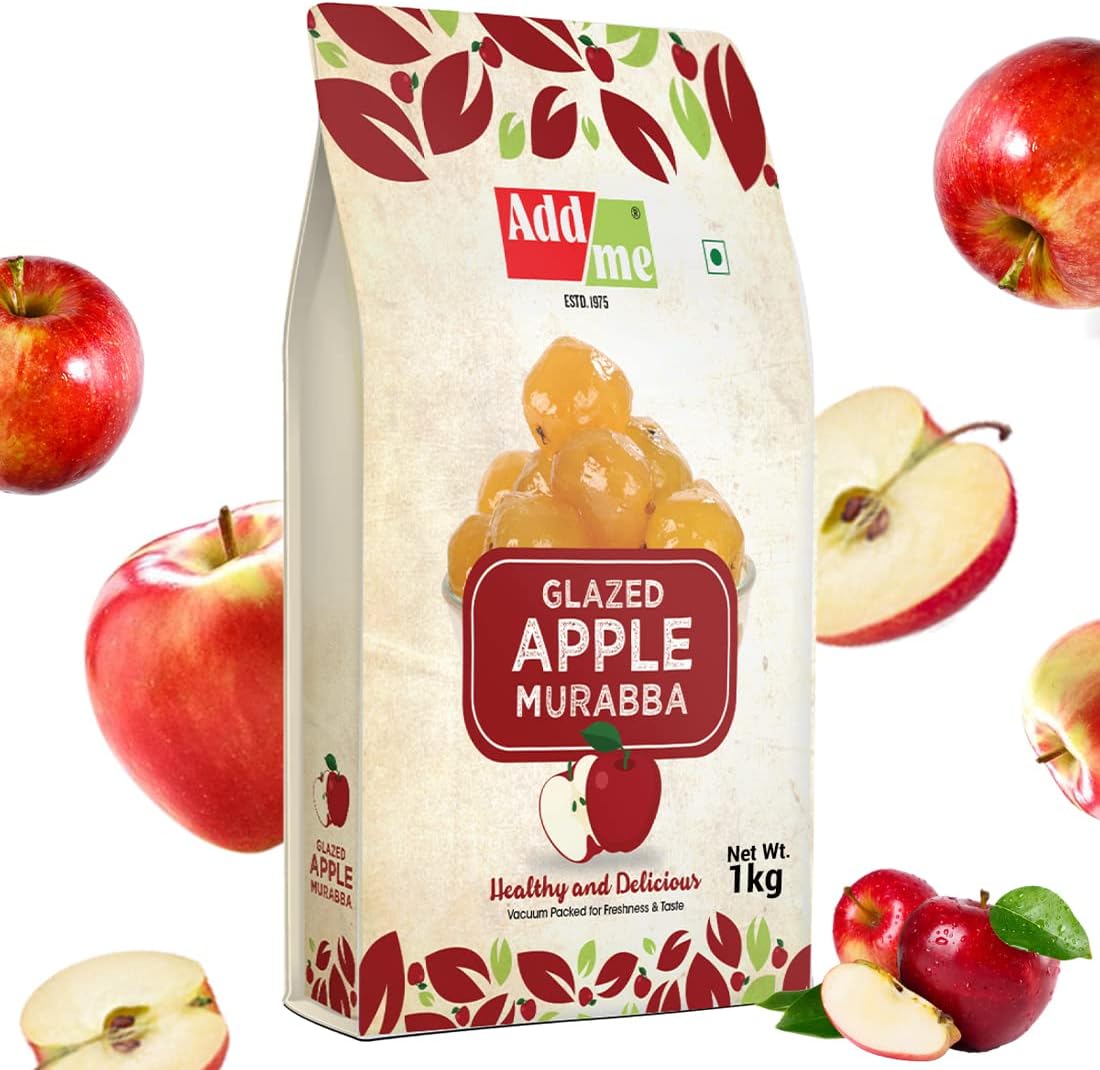 Add me Apple Murabba Seed less 1kg Vacuum Pack Without Syrup Seb ka Murabba - 1 Kg | 1Kg Seb Marmalade | Improve Immunity Booster | High Vitamin C & Fiber