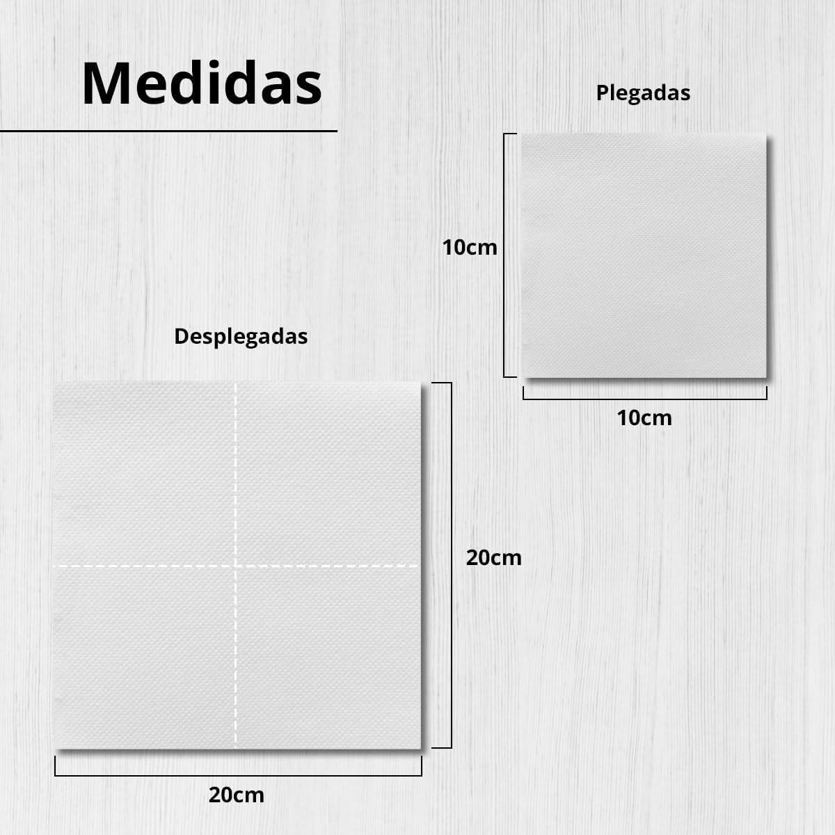 Zestaw 300 białych papierowych serwetek koktajlowych + serwetki na serwetki ze stali nierdzewnej - tekstura mikrokropki - grubsza i chłonna - 10 x 10 cm złożona - Hostelnovo