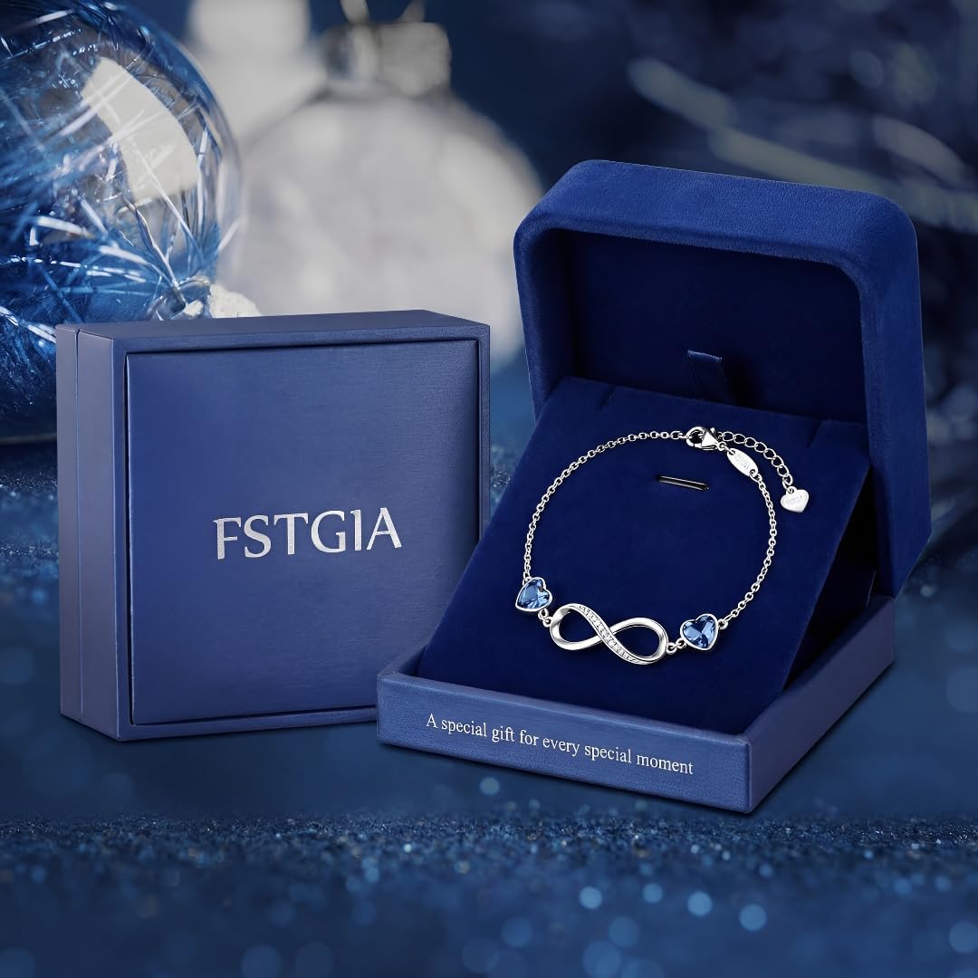 Personalized Bracelets Custom Name Bracelet Infinity Heart Birthstone 925 Sterling Silver Mother's Day Gift Anniversary/Birthday/Christmas Gifts for Women - Image 4