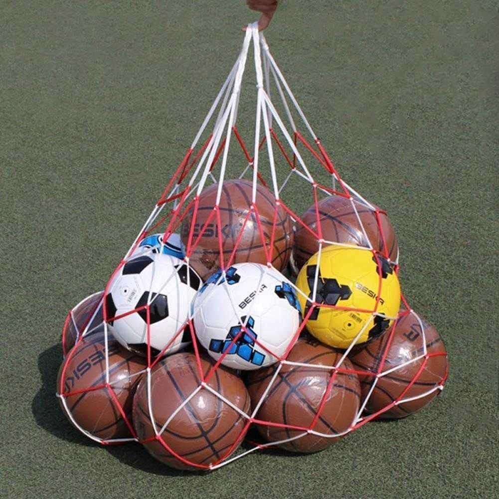 Bolsa de red de transporte de 10 pelotas para fútbol, baloncesto, voleibol W4C5