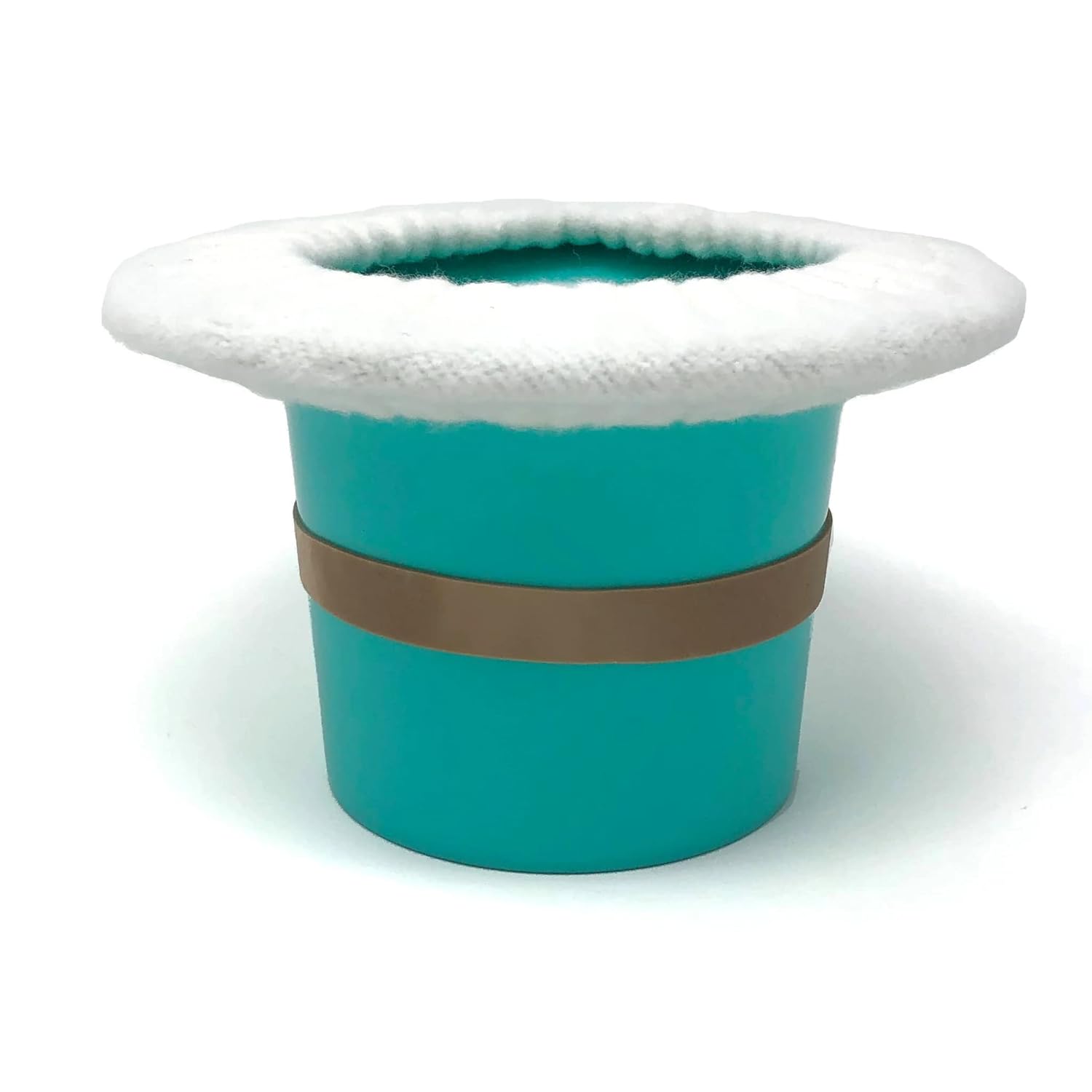 Top Hat Potty for Newborn Infant Potty Training | Elimination Communication | Includes 100% Cotton Undyed Fleece Cozy | Anti-Slip Rubber Band | for EC Baby Potty Training (Turquoise)