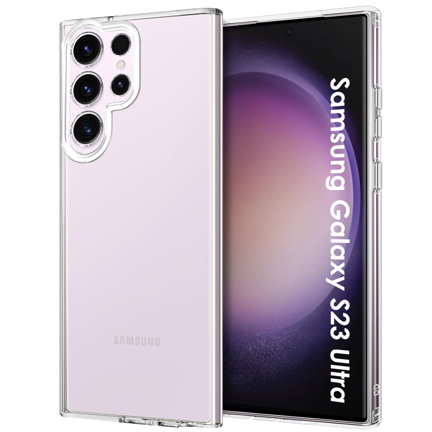 ICEDIO Ultra Clear TPU hülle für Samsung Galaxy S23 Ultra 5G 6.8″(2023) | Kristallklar, Vergilbungsfrei, Elastisches TPU, Luftpolster-Ecken, Erhöhter Kamerarahmen, Passgenaue Aussparungen