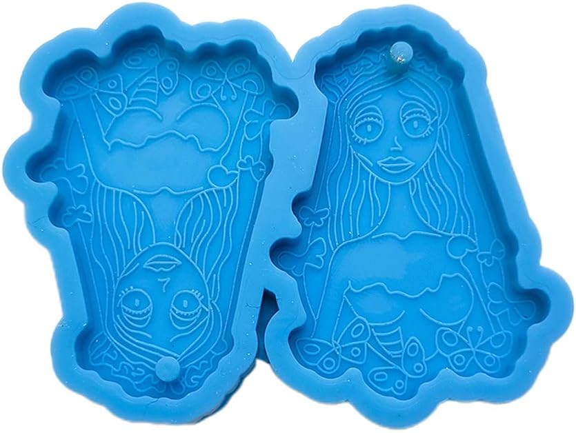 SOFEAHanging Pendant, Halloween Earrings Epoxy Resin Mold DIY Ear Drop Dangle Pendant Silicone Mould
