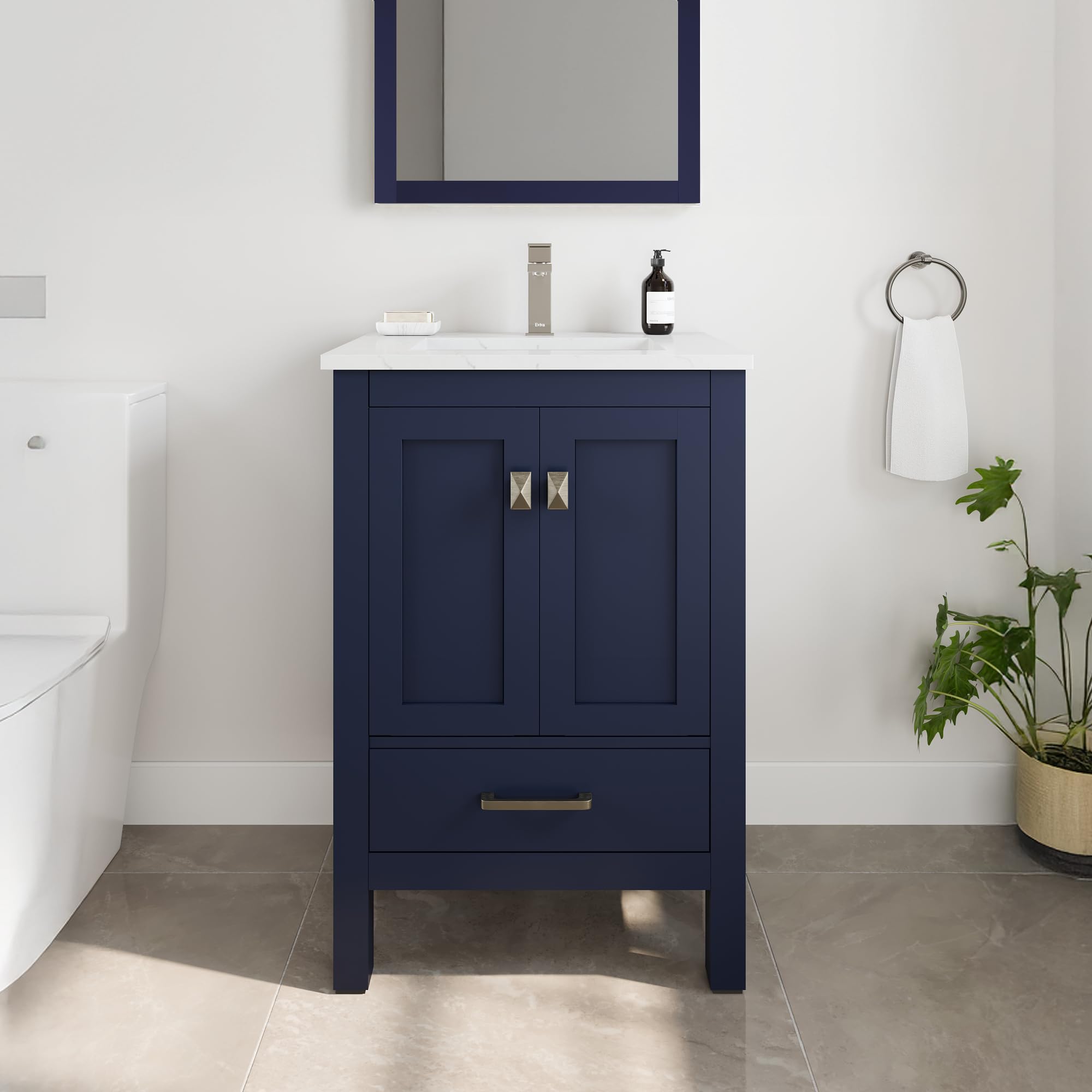 Eviva London 24' Blue Single Sink Vanity
