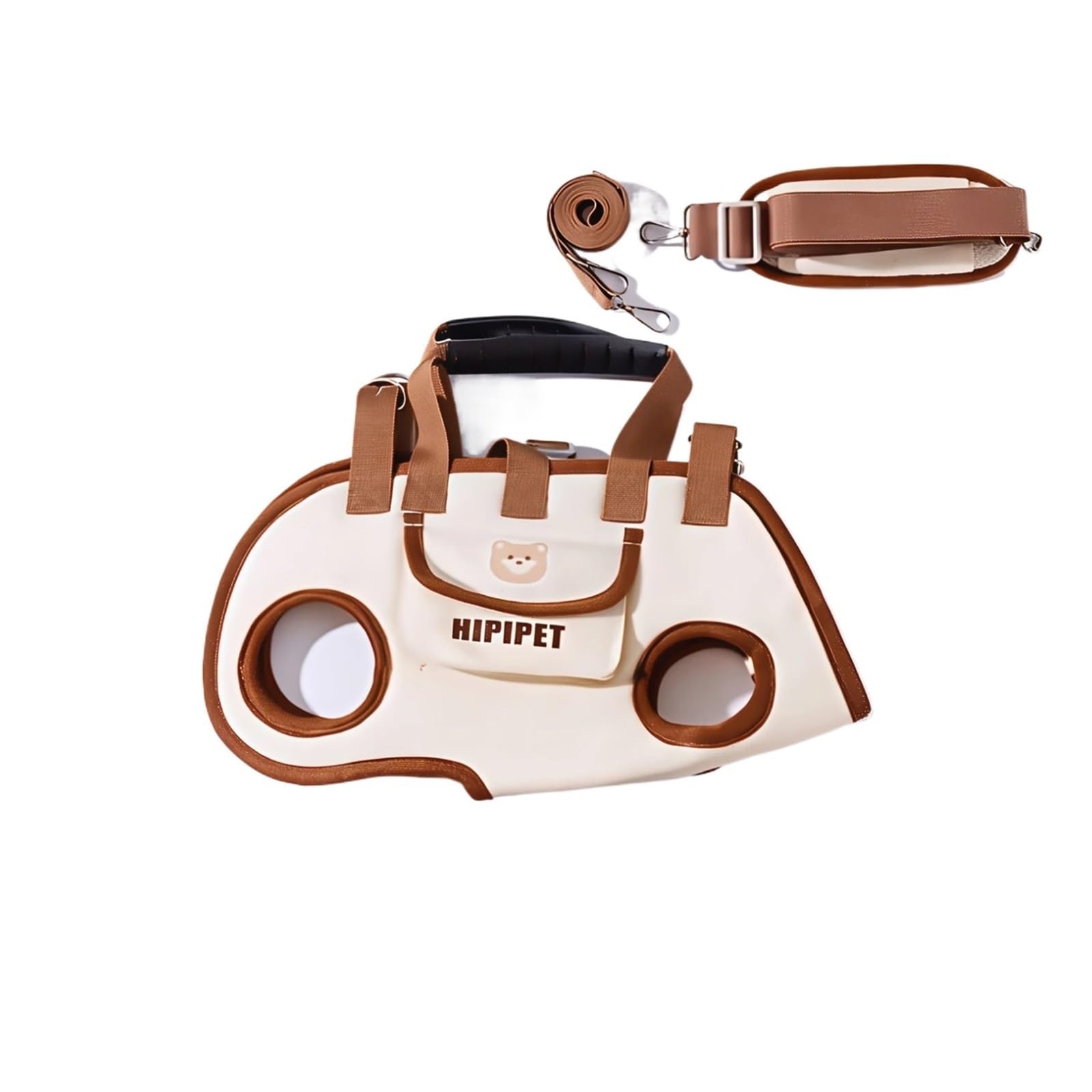 Sac transport chien harnais réglable et pince épaule portable L