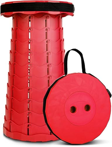 Taburete plegable retráctil portátil, ligero, plegable, plegable, plegable, plegable, resistente, con capacidad de carga, 400 libras, silla plegable