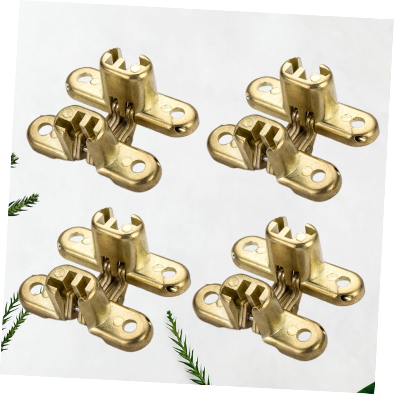 FELTECHELECTR 2sets Alloy Hinge Mute Hinge Hidden Door Zinc Alloy Cross Silent Table 4pcs*2